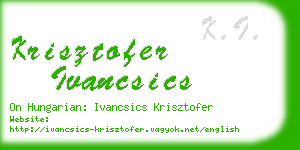 krisztofer ivancsics business card